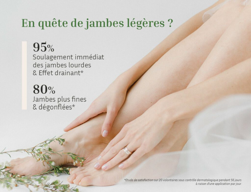 Gel affinant et drainant contre les jambes lourdes et antieau