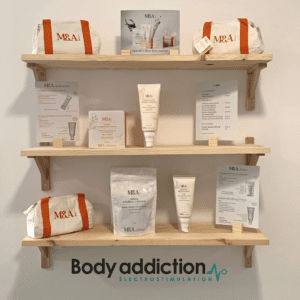 Merchandising des produits M&A Lab dans les centres Body addiction