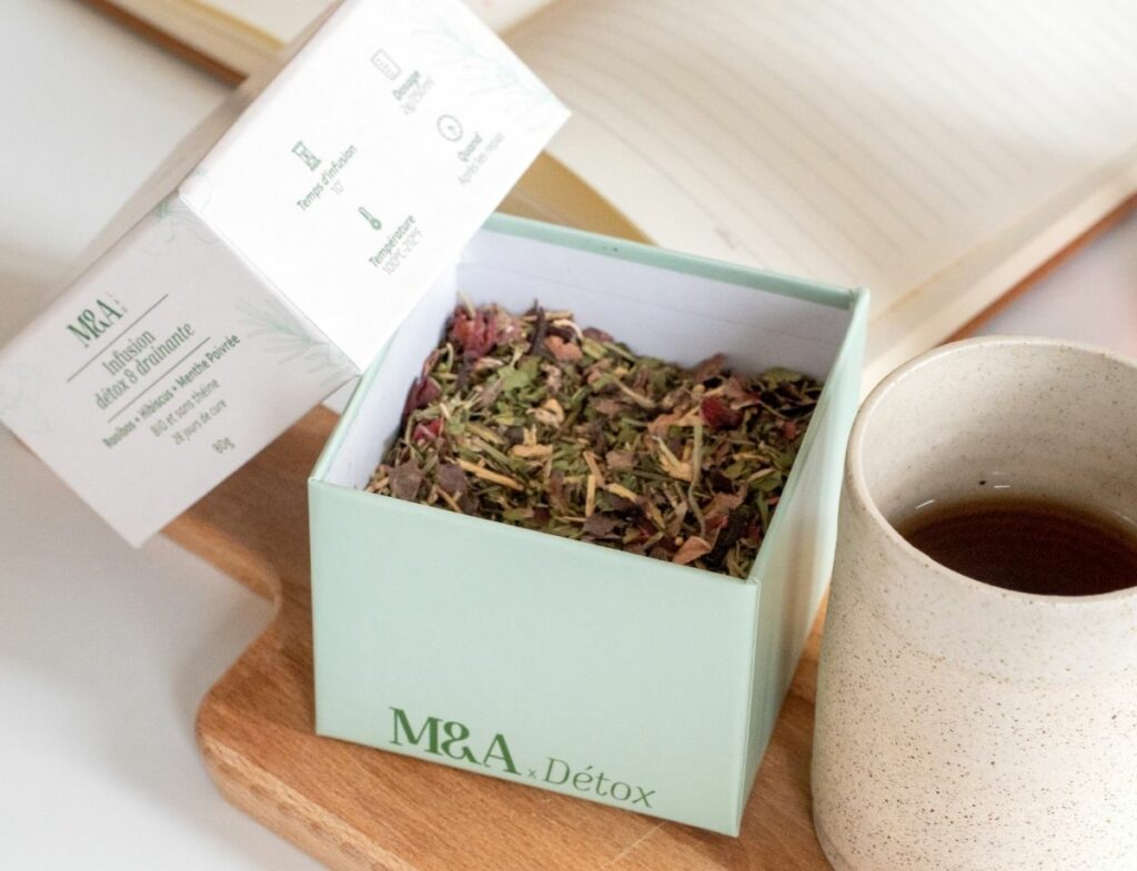 Infusion détox et drainante avec tasse pour coffret noel tea lovers
